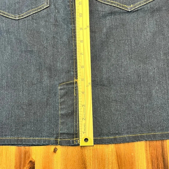 Chadwick’s of Boston pull on denim skirt with back slit size 10 womens - Picture 6 of 8
